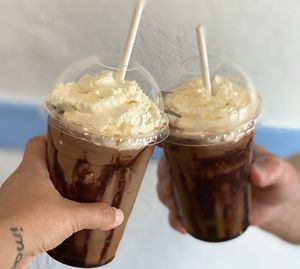 Mocha latte  at Mud Pie Stand in Sacramento