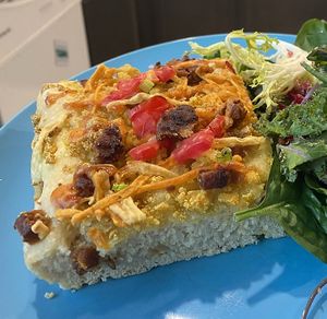 Veggie sausage Pizza  at Mud Pie Stand in Sacramento