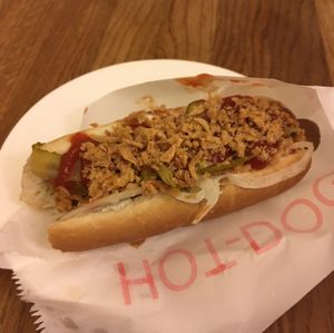 hot dog at vego Foodworld in Berlin