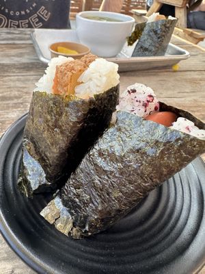 Atsuage and ume shiso onigiri   at Okome House in Minneapolis