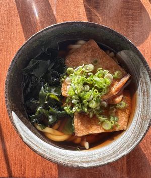 Kitsune udon   at Okome House in Minneapolis