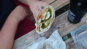 falafel wrap at Little Petra in Cambridge