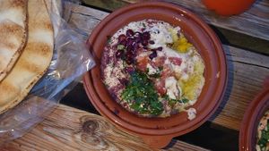 baba ghanoush at Little Petra in Cambridge