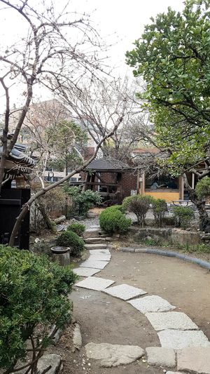 interior of location - historical garden at Suyeon Sanbang Tea House in Seoul