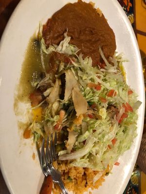 Espinaca enchiladas   at Fonda Oaxaqueña in Chelan