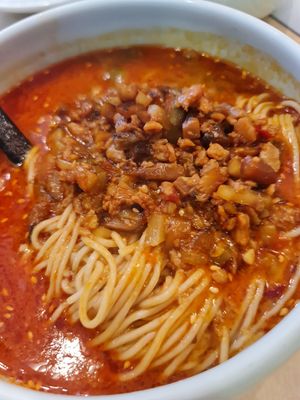 Signature Dan Dan La Mian with Minced Omnimeat ~ 21/10/21 at Crystal Jade LaMian XiaoLongBao 翡翠拉面小笼包 - Toa Payoh in Central Singapore