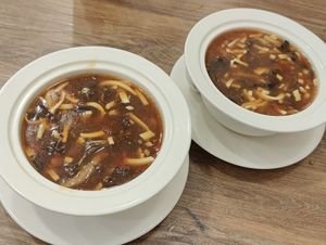 szechuan hot sour soup. at Crystal Jade LaMian XiaoLongBao 翡翠拉面小笼包 - Bugis Junction in Central Singapore
