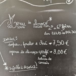MENU of the day by previous reservation 😊 at Orelha d'Elefante in Ponte De Lima