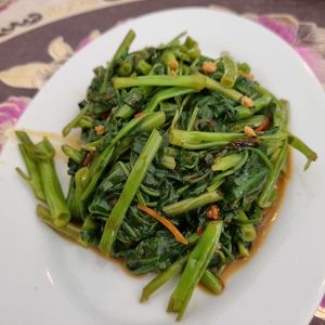 Spinach at Pureland Vegetarian in Bandar Seri Begawan
