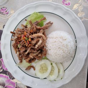 Salted Pepper Abalone Mushroom at Pureland Vegetarian in Bandar Seri Begawan
