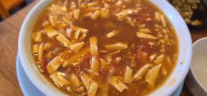 Hot and sour soup at Pureland Vegetarian in Bandar Seri Begawan