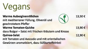 Vegan dishes at Das Pfannkuchenhaus Deluxe in Mirow