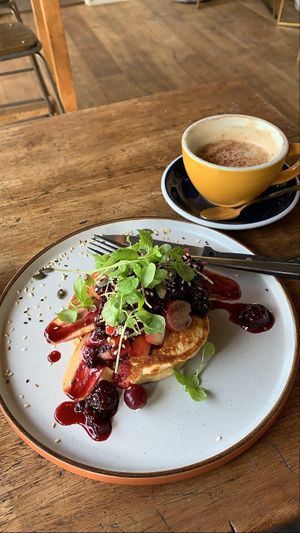 Vegan protein pancakes! at New Ground in Harlow