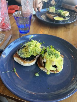 Vegan fungi (vegan hollandaise!!)  at New Ground in Harlow