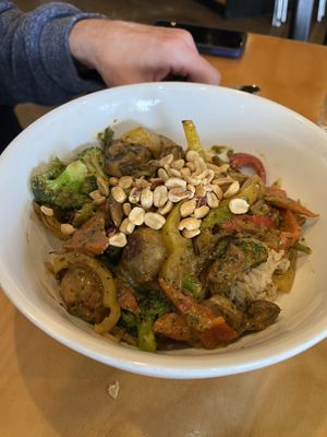 Cilantro-peanut stir fryy  at Seva - Ann Arbor in Ann Arbor