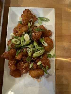 Cauliflower wings with Asian sauce  at Seva - Ann Arbor in Ann Arbor