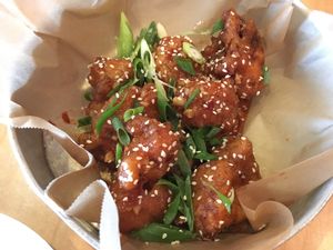 General Tso's cauliflower- so good!  at Seva - Ann Arbor in Ann Arbor