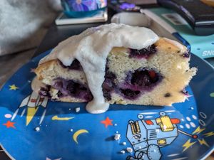 Blueberry cake at Seva - Ann Arbor in Ann Arbor