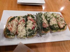 Pesto Crostini at Seva - Ann Arbor in Ann Arbor