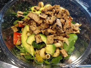 Avocado Pasta salad w/ tempeh added (vegan) at Seva - Ann Arbor in Ann Arbor