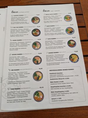 Menu at Umaii in Dresden