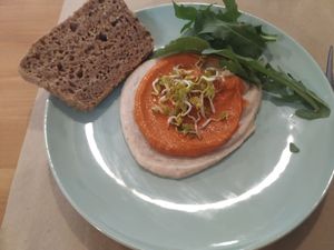 Paté de alubias at SawaBona Art Café in Amposta