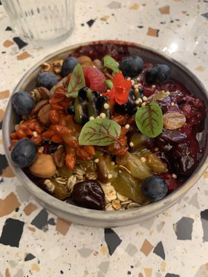 açai bowl  at Szimply in Budapest