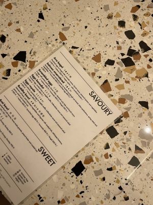 Menu  at Szimply in Budapest