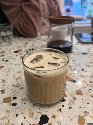 Nitro latte  at Szimply in Budapest