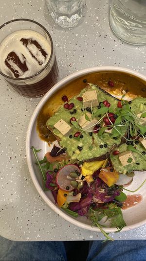 Veganized avocado bagel (replaced by sour dough bread)  at Szimply in Budapest