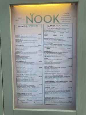 Menu, 16.07.2022  at Nook in Stari Grad