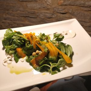 Pickled K - pickled tumeric carrots with chickpeas, wasabi and vegan mayo at Nook in Stari Grad