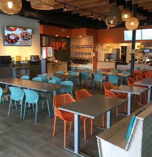 Dining area at Bombay Pizza Kitchen in Plymouth