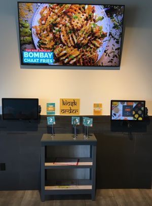 Optional ordering kiosks at Bombay Pizza Kitchen in Plymouth