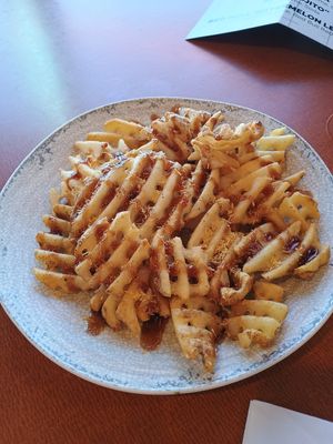 Vegan Bombay chaat fries at Bombay Pizza Kitchen in Plymouth