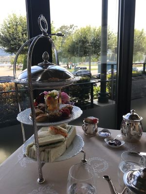 Afternoon tea vegan plate at Windows in Geneva