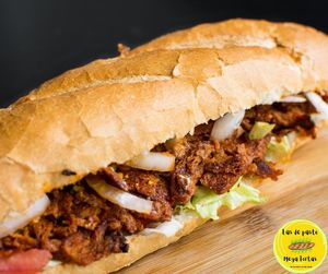 Soya tipo pastor con piña at Las de Pasto Mega Tortas  in Cancun