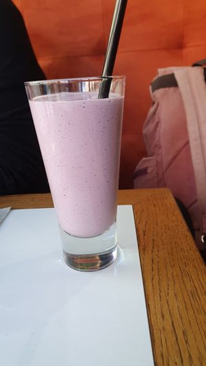 Mixed berry protein shake at Plant Power in Novi Sad