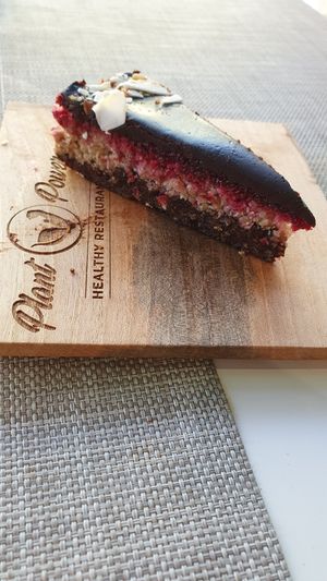 Raw cherry cake at Plant Power in Novi Sad