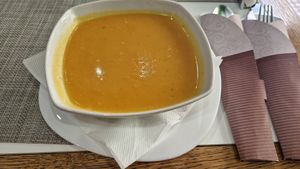 Vegetable soup of the day at Plant Power in Novi Sad