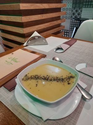 Soup changes - this time zucchini at Plant Power in Novi Sad