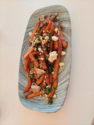 Crispy sweet potato & tofu dish 680 RSD at Plant Power in Novi Sad