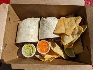 Mushroom Chorizo Burrito at Lick It Up - Spider House in Austin