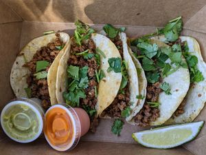 Seitan Steak Tacos at Lick It Up - Spider House in Austin