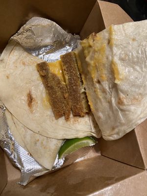 I would barely call this a quesadilla at Lick It Up - Spider House in Austin