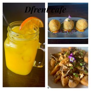 Arancini balls
Gnocchi with creamy mushroom cream and truffle oil at Dfrent Cafe in Victoria Park