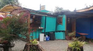 Cafe building at Vorizo Cafe in Hornby Island