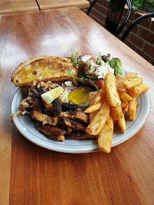 Mediterranean 'Meat' Plate (Vegan) at Mamma Says in Fairfield