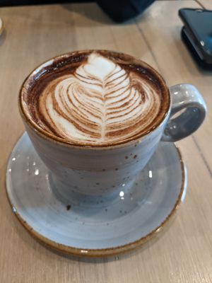 Soy cappuccino at Mamma Says in Fairfield