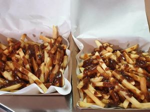 Chips and Vegan gravy at Mamma Says in Fairfield